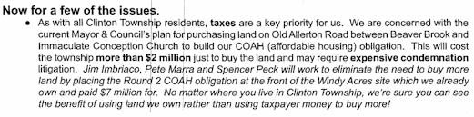 ... You can't build houses on land purchased with open space funds